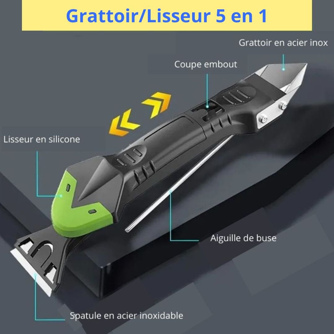 Outils pour lisser le silicone, ouvrir cartouche, enlever joint